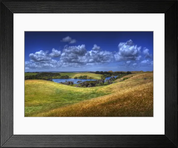 Framed Print : View to Chain of Lagoons, Surprise bay, South west King Island, Bass Strait, Tasmania