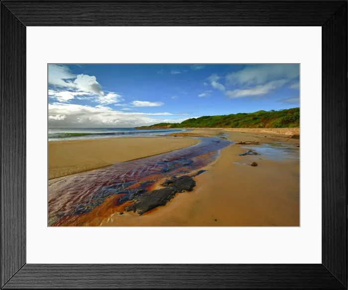 Framed Print : Grassy Harbour and beach on the South Eastern coastline of King Island, Bass Strait, Tasmania