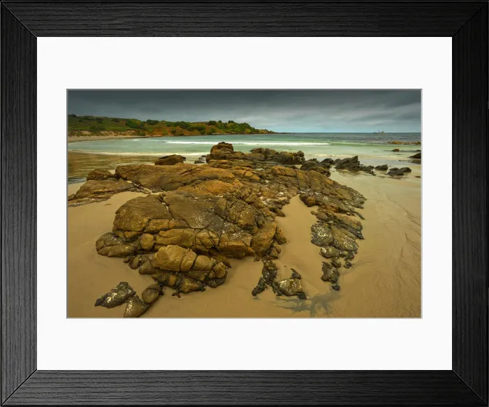 Framed Print : Grassy Harbour and beach on the South Eastern coastline of King Island, Bass Strait, Tasmania Framed Print : Grassy Harbour and beach on the South Eastern coastline of King Island, Bass Strait, Tasmania