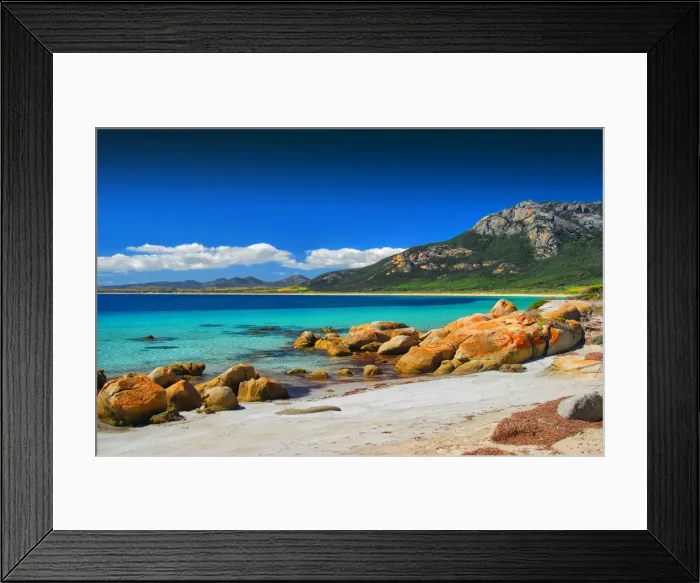 Framed Print : Fotheringate beach at Trousers Point, Lacota, Flinders Island, Bass Strait, Tasmania Framed Print : Fotheringate beach at Trousers Point, Lacota, Flinders Island, Bass Strait, Tasmania