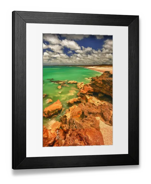 Framed Print : Frasers beach and rocky coastline on the Eastern side of King Island, Bass Strait, Tasmania Framed Print : Frasers beach and rocky coastline on the Eastern side of King Island, Bass Strait, Tasmania