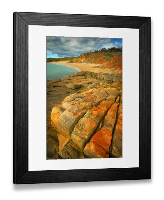 Framed Print : Emita Beach near Marshall Bay, West coastline of Flinders Island, Bass Strait, Tasmania