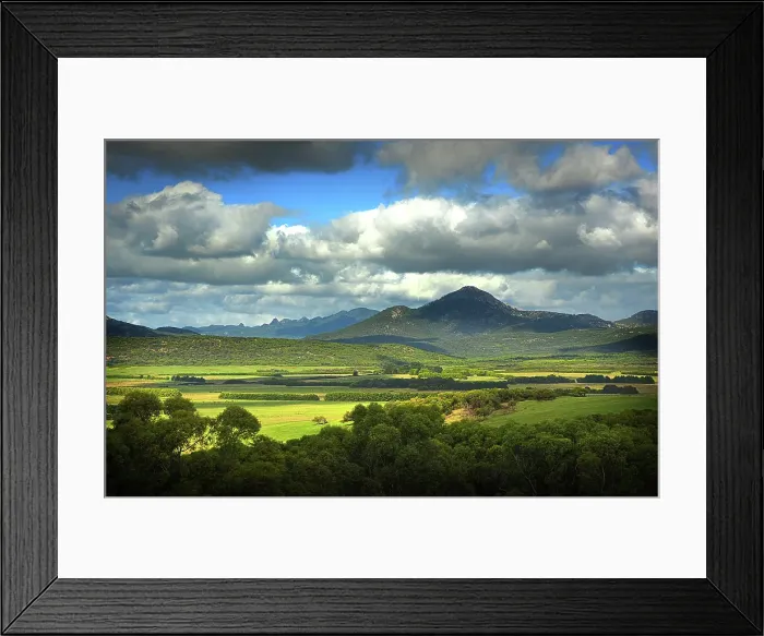 Framed Print : The Darling ranges, Flinders Island, Bass Strait, Tasmania