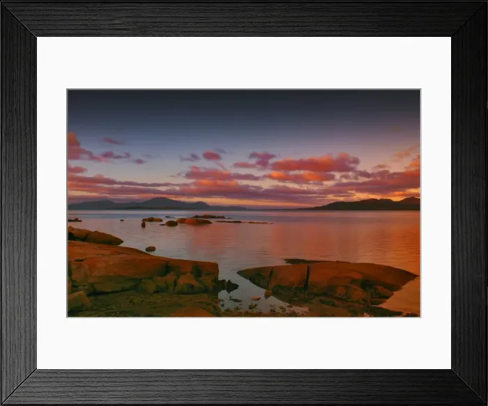Framed Print : Coastline near Lady Barron, a small fishing village at the southern end of Flinders Island, Bass Strait, Tasmania