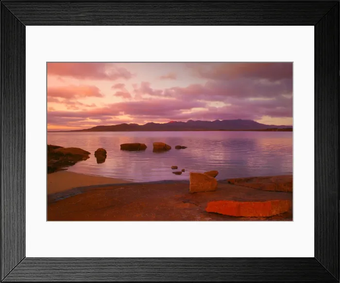 Framed Print : Coastline near Lady Barron, a small fishing village at the southern end of Flinders Island, Bass Strait, Tasmania