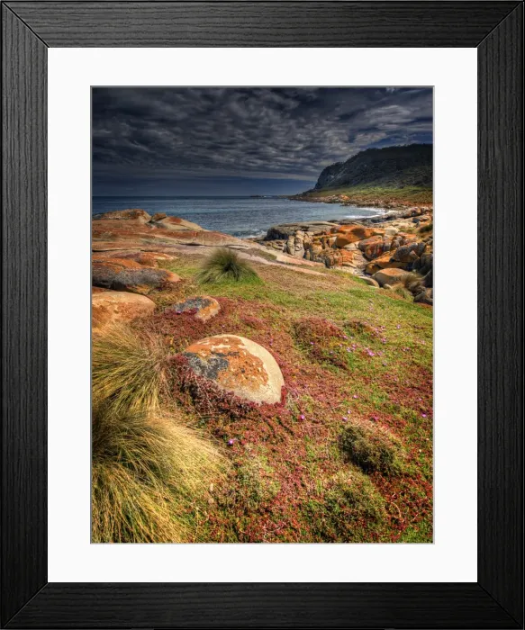 Framed Print : The coastline near Cape Frankland, on the West coast of Flinders Island, Bass Strait, Tasmania Framed Print : The coastline near Cape Frankland, on the West coast of Flinders Island, Bass Strait, Tasmania
