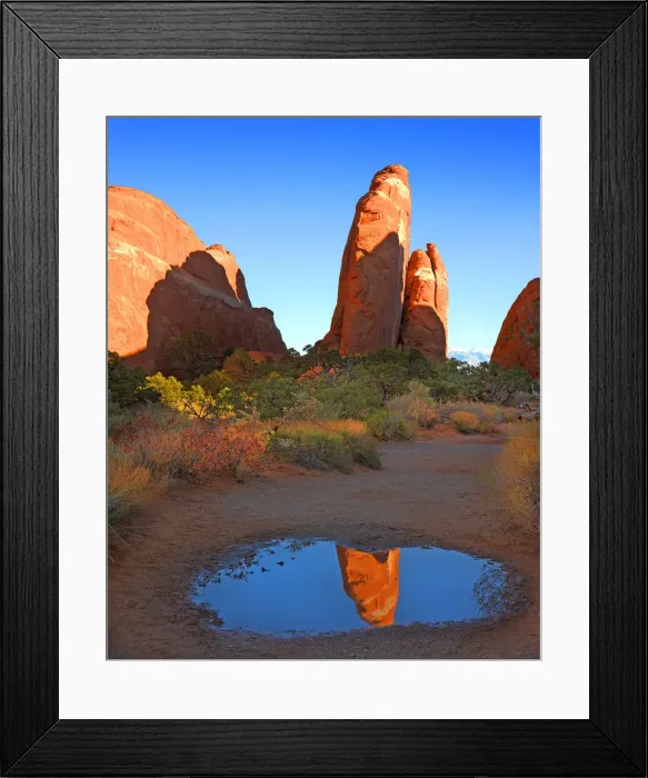 Framed Print : A view of Arches National Park, which is situated in the South-western region of the United States, in the state of Utah