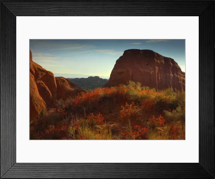 Framed Print : A view of Arches National Park, which is situated in the South-western region of the United States, in the state of Utah