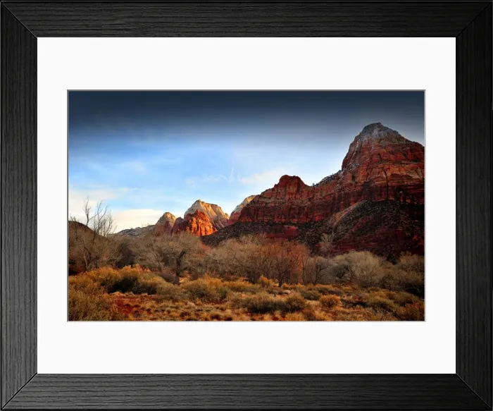 Framed Print : Zion National Park, situated in the South-Western area of the United States, in the state of Utah