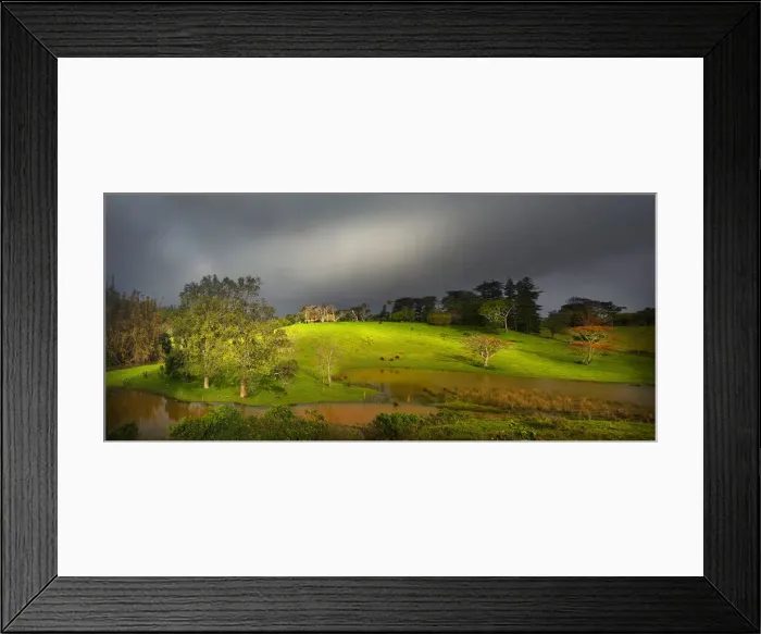 Framed Print : Light before an approaching storm in the valley and on the farmland near the Melanesion Church, Norfolk Island South Pacific Framed Print : Light before an approaching storm in the valley and on the farmland near the Melanesion Church, Norfolk Island South Pacific