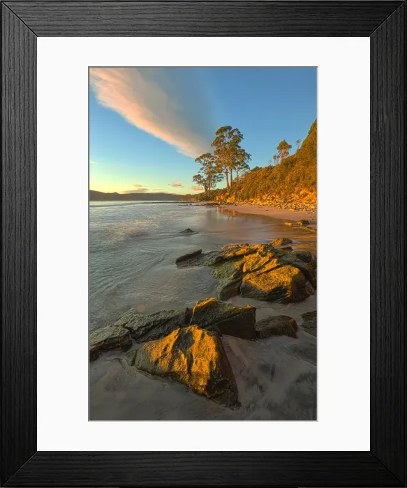 Framed Print : Views along the pristine coastline of Adventure bay, South Bruny Island, Tasmania Framed Print : Views along the pristine coastline of Adventure bay, South Bruny Island, Tasmania