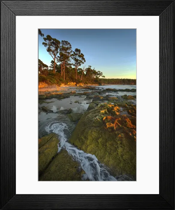 Framed Print : Views along the pristine coastline of Adventure bay, South Bruny Island, Tasmania