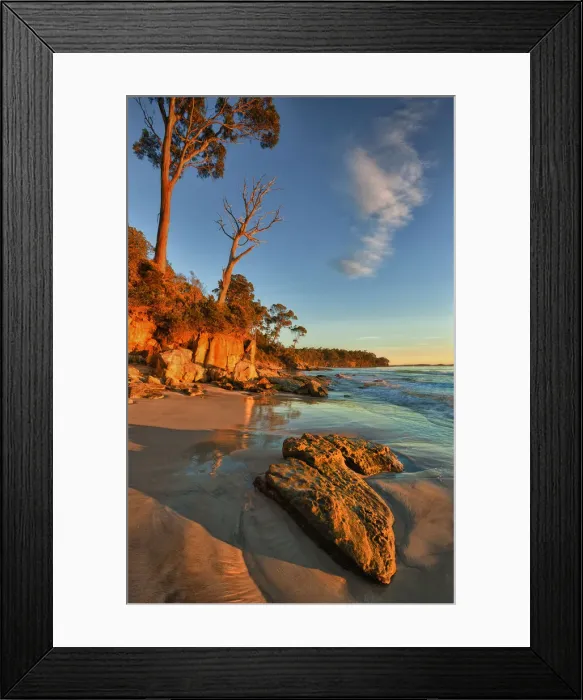 Framed Print : Views along the pristine coastline of Adventure bay, South Bruny Island, Tasmania