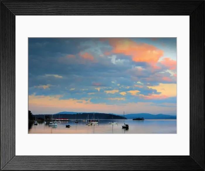 Framed Print : An autumn dusk at Dover, a small coastal fishing village in Southern Tasmania Framed Print : An autumn dusk at Dover, a small coastal fishing village in Southern Tasmania