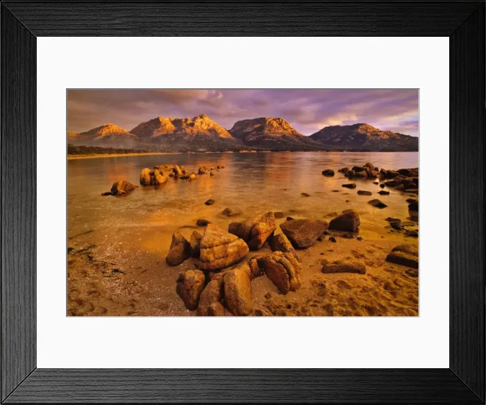 Framed Print : Dusk in Coles bay on the Freycinet Peninsular, East coast of Tasmania Framed Print : Dusk in Coles bay on the Freycinet Peninsular, East coast of Tasmania
