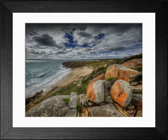 Framed Print : Allports beach, Flinders Island, Bass Strait, Tasmania