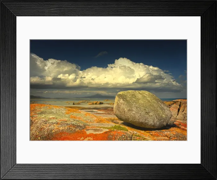 Framed Print : Balanced rocks at Sawyers Beach, Flinders Island, Bass Strait, Tasmania Framed Print : Balanced rocks at Sawyers Beach, Flinders Island, Bass Strait, Tasmania