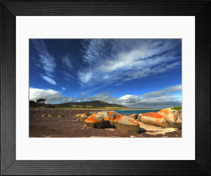 Framed Print : Cloud formations at Lillies beach, Flinders Island, Tasmania