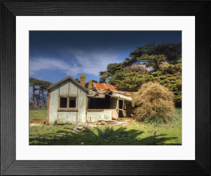 Framed Print : Abandoned and derelict farm cottage in the rurals of Flinders Island, Bass Strait, Tasmania Framed Print : Abandoned and derelict farm cottage in the rurals of Flinders Island, Bass Strait, Tasmania