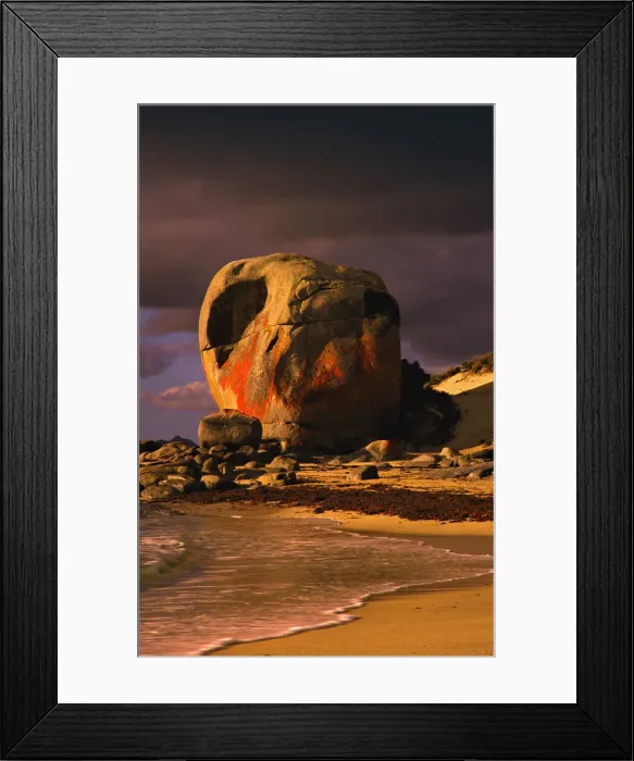 Framed Print : Castle Rock and the colourful coastline at Marshall bay, Flinders Island, Bass Strait, Tasmania Framed Print : Castle Rock and the colourful coastline at Marshall bay, Flinders Island, Bass Strait, Tasmania