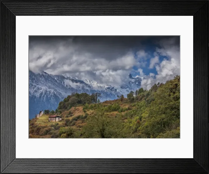 Framed Print : Mountain view near Gasa, Northern Bhutan Framed Print : Mountain view near Gasa, Northern Bhutan