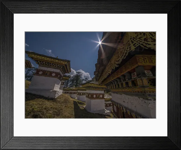Framed Print : Temple at Dochela Pass, Bhutan