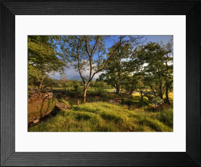 Framed Print : Rural scene at Waunfawr, Northern Wales, United Kingdom