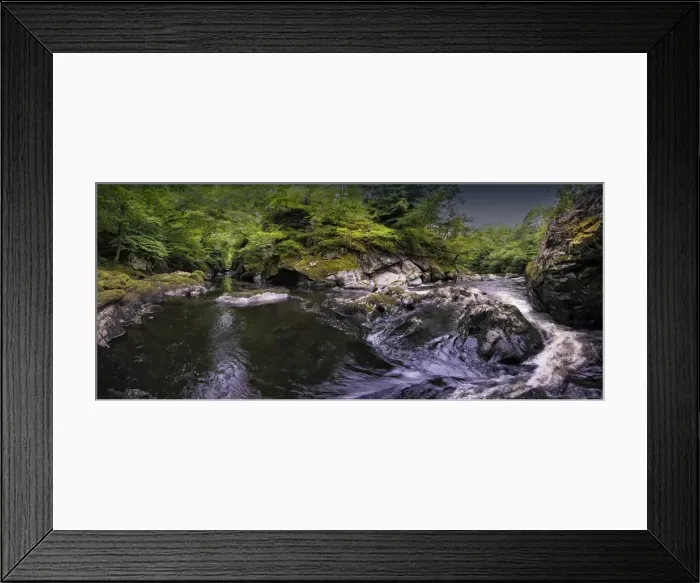 Framed Print : Betws-y-coed fairy glen with wonderful cascading waterfalls, rapids and fern grottos in northern Wales, United Kingdom