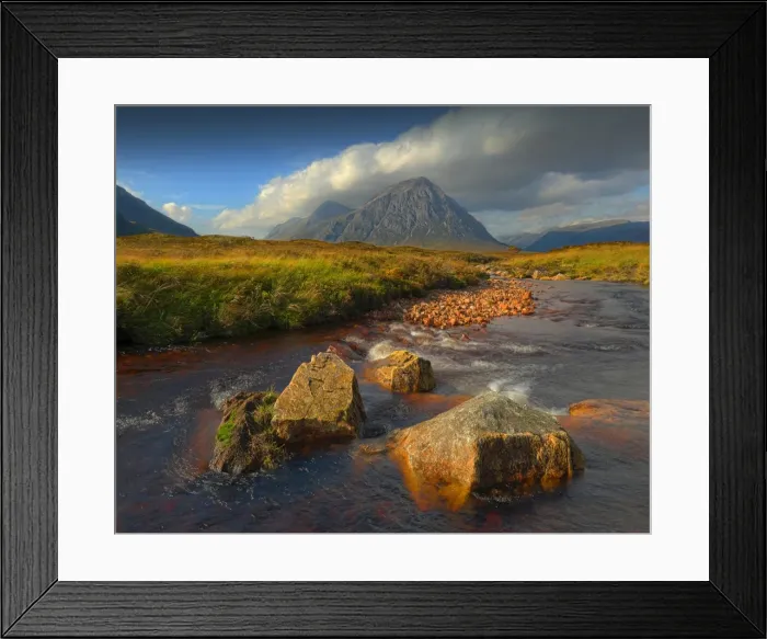 Framed Print : View to Buachaille Etive Mor, in the Western Scottish highlands