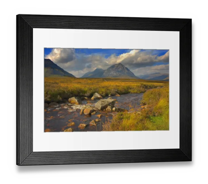 Framed Print : View to Buachaille Etive Mor, in the Western Scottish highlands Framed Print : View to Buachaille Etive Mor, in the Western Scottish highlands