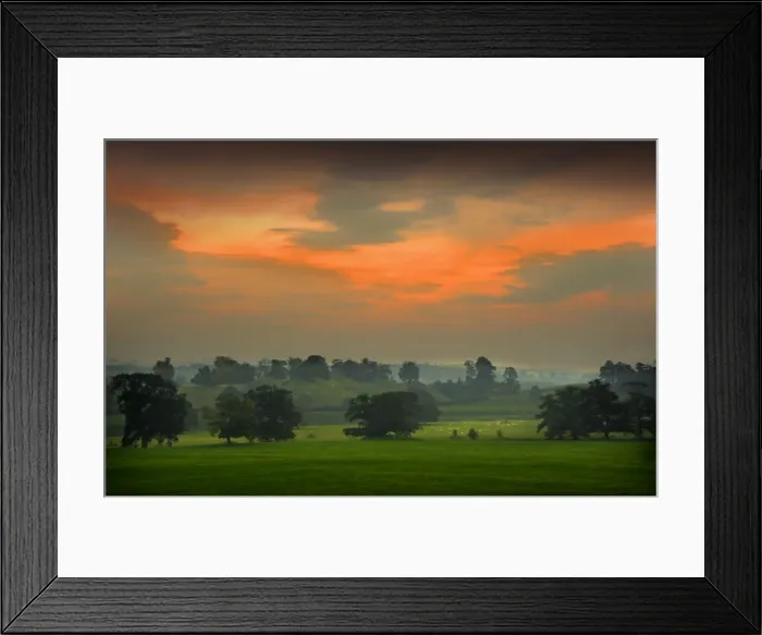 Framed Print : A rural dusk near the village of Kelso, the borders area, Scotland Framed Print : A rural dusk near the village of Kelso, the borders area, Scotland