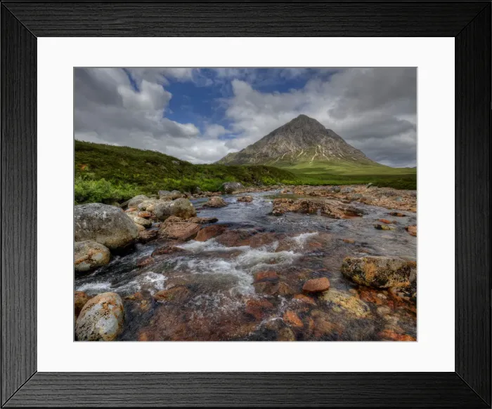 Framed Print : View to Buachaille Etive Mor, in the Western Scottish highlands Framed Print : View to Buachaille Etive Mor, in the Western Scottish highlands