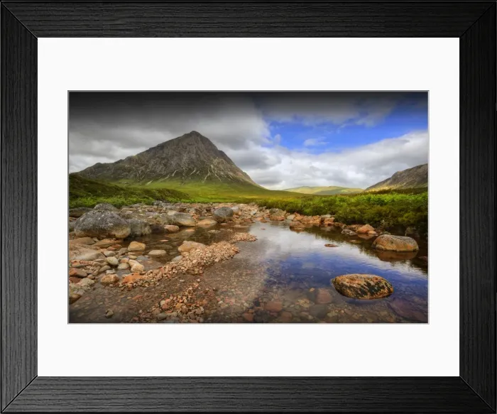 Framed Print : View to Buachaille Etive Mor, in the Western Scottish highlands Framed Print : View to Buachaille Etive Mor, in the Western Scottish highlands
