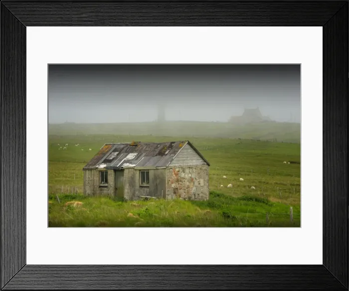 Framed Print : Abandoned Crofters cottage in the countryside of the Isle of Lewis, Outer Hebrides, Scotland