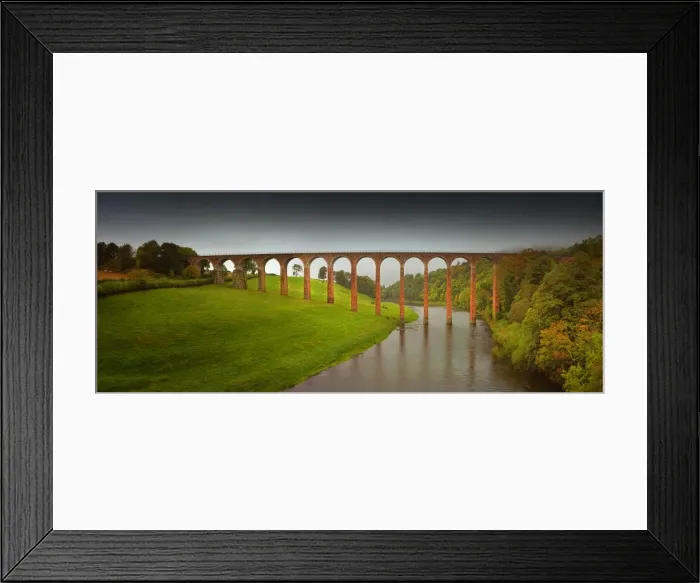 Framed Print : Railway viaduct over the river Tweed, Borders area, Scotland