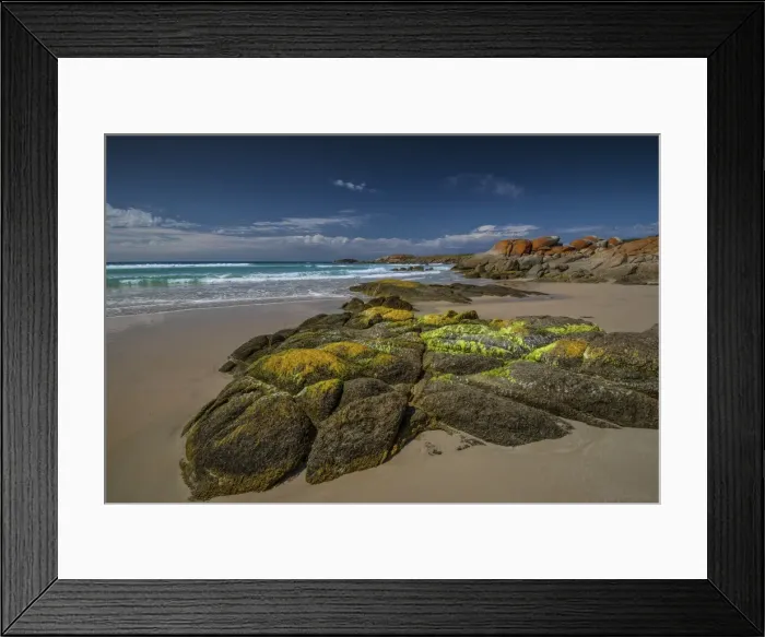 Framed Print : Disappointment Bay on the northern end of King Island, bass Strait, Tasmania Framed Print : Disappointment Bay on the northern end of King Island, bass Strait, Tasmania