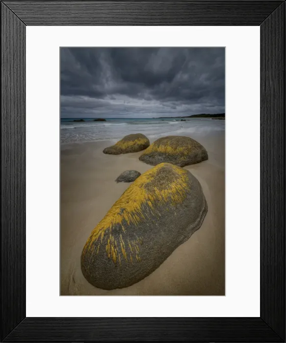 Framed Print : Disappointment Bay on the northern end of King Island, bass Strait, Tasmania