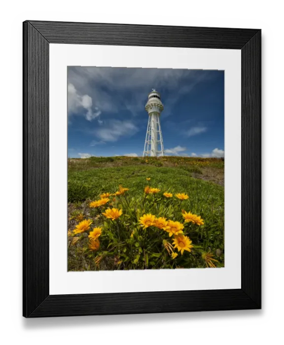 Framed Print : The Currie Lighthouse on King Island Tasmania, sent out from England and built in pieces from iron and steel