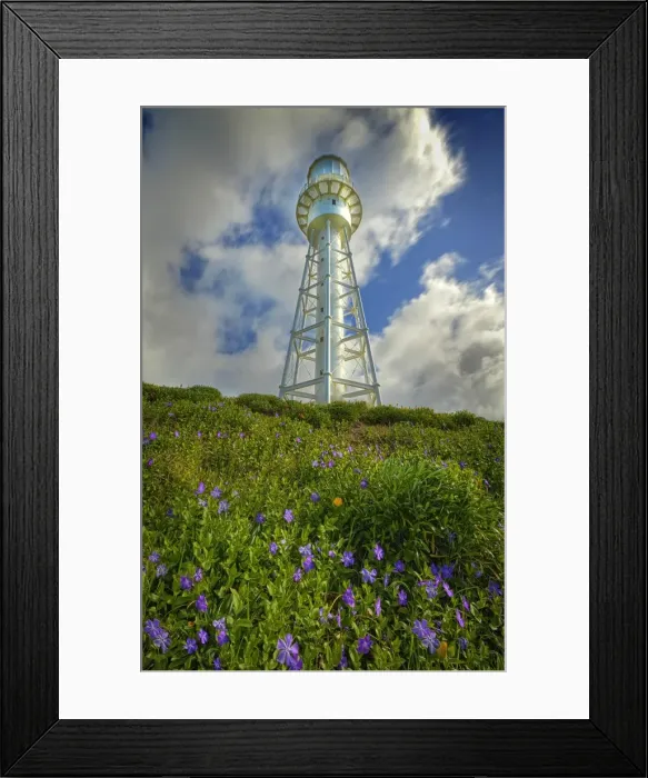 Framed Print : The Currie Lighthouse on King Island Tasmania, sent out from England and built in pieces from iron and steel