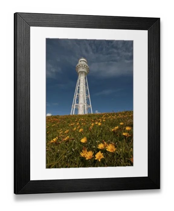 Framed Print : The Currie Lighthouse on King Island Tasmania, sent out from England and built in pieces from iron and steel