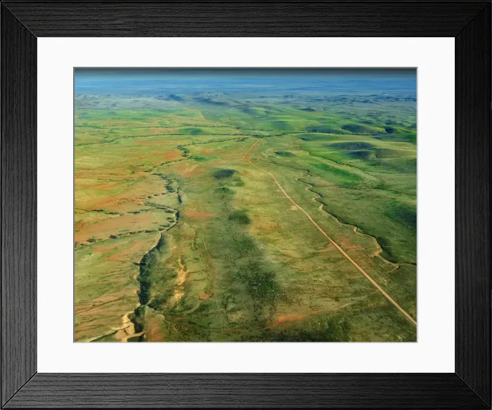 Framed Print : An Aerial view of the Australian outback, showing the vibrant colours of the Landscape Framed Print : An Aerial view of the Australian outback, showing the vibrant colours of the Landscape