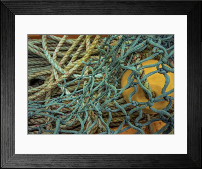 Framed Print : Trawler fishing chains and ropes, Shetland Island, Scotland Framed Print : Trawler fishing chains and ropes, Shetland Island, Scotland