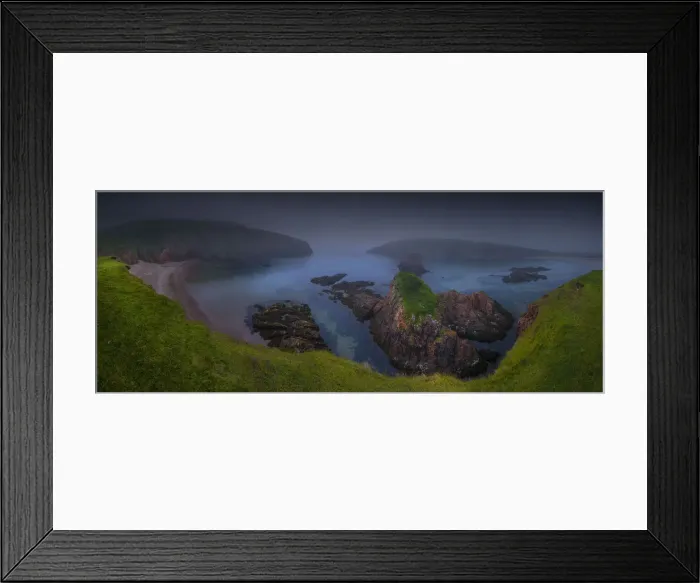 Framed Print : Coastline near Spiggy Head, Shetland Islands Scotland