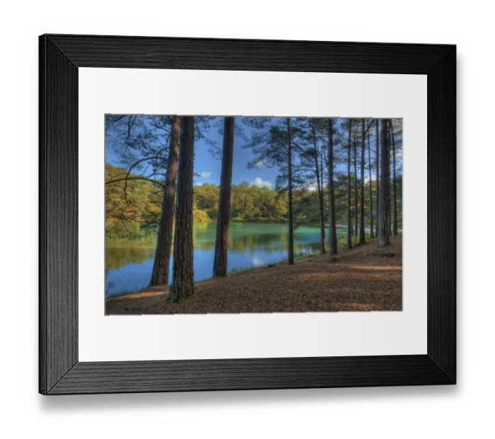 Framed Print : Blue Lake in Dorest, England Framed Print : Blue Lake in Dorest, England