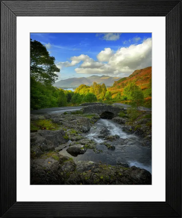 Framed Print : Ashness Bridge Derwent Water Lake district England Framed Print : Ashness Bridge Derwent Water Lake district England