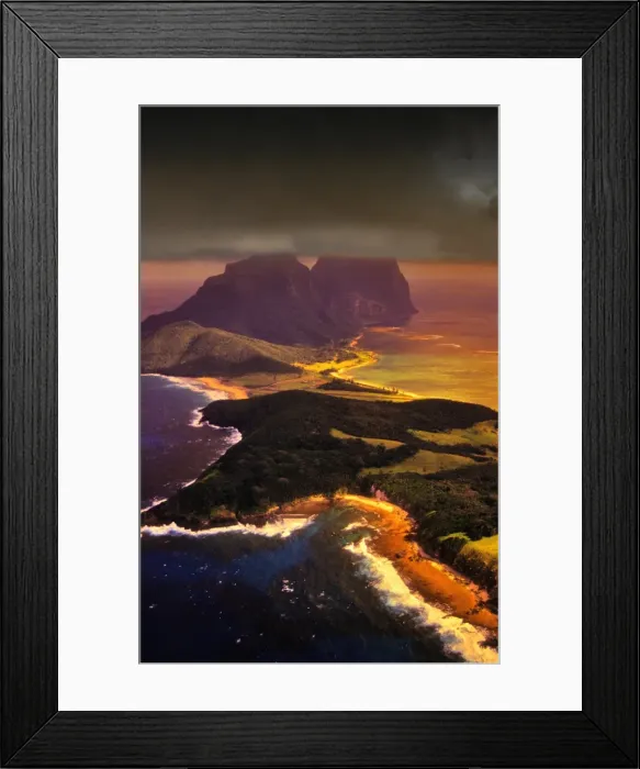 Framed Print : Aerial view of Lord Howe Island