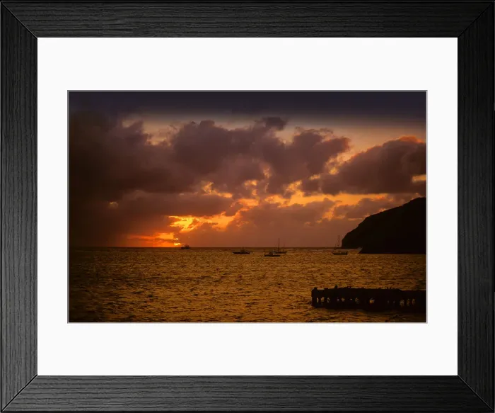 Framed Print : Dusk across the Lagoon, Lord Howe Island