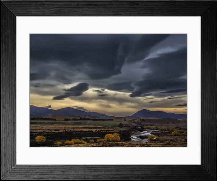 Framed Print : Cloud Formations Manuherikia River