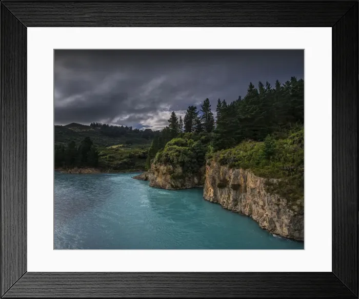 Framed Print : Canyon view on the Opuha River Framed Print : Canyon view on the Opuha River