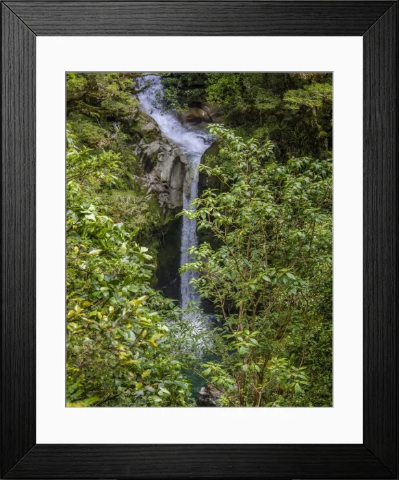 Framed Print : The Burn, a small waterfall set in amongst the rainforest Framed Print : The Burn, a small waterfall set in amongst the rainforest
